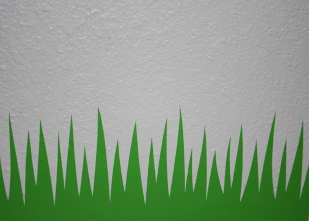 6 IN Tall Blades Your Length Grass Decal Short Grass Border Removable