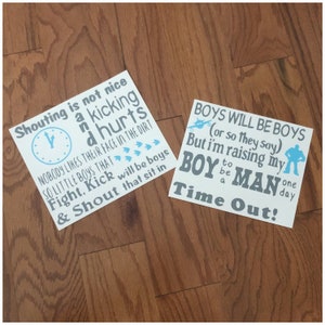 Time Out Chair Decal - Plane Dinosaur Prints Buzz Lightyear Vinyl - Boys Will Be Boys Decal for Corner Chair - Decal for Timeout Chair