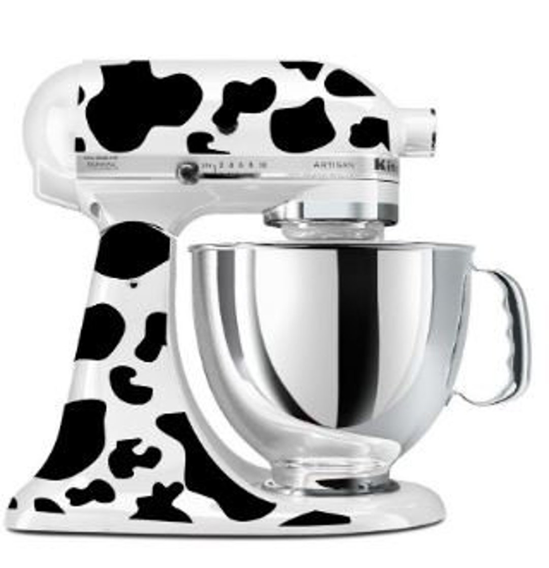 Cow Decal Kitchenaid Mixer Cow Print Vinyl Decal Animal Print Kitchen