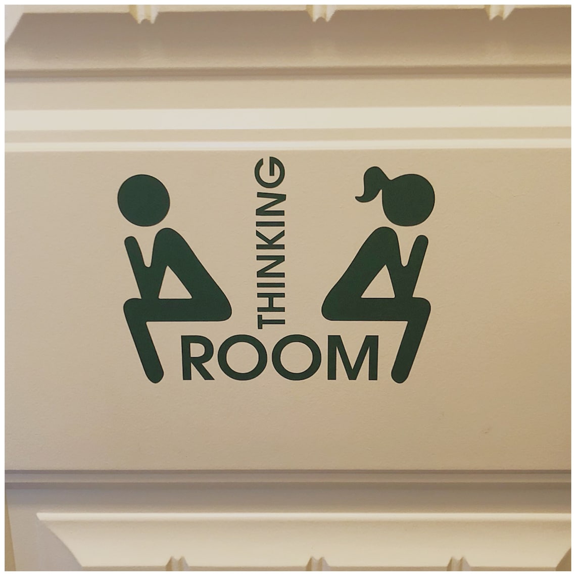 Funny Bathroom Door Sign Men's Bathroom Decal Women | Etsy