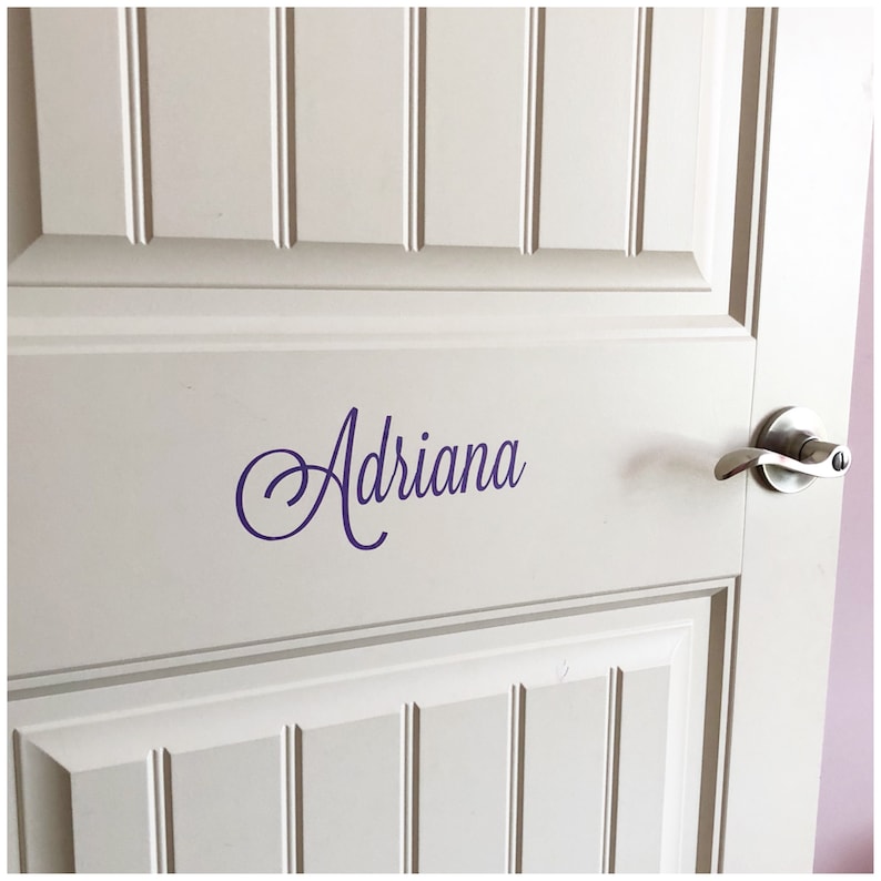 Name Door Decal Child Name Bedroom Door Decor Removable Etsy