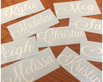 Name Vinyl Decal - Personalized Name Sticker - Label Name Decal - Custom Calligraphy Name Decal - Tumbler Decal - Car Decal - Cup Decal