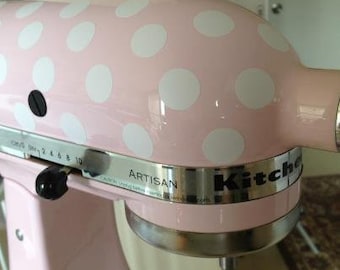 Mixer Polka Dots - Kitchen Aid Vinyl Decals - Stand Mixer Polka Dot Vinyl - 1 inch Diameter - Custom Color KitchenAid Dot Vinyl Decals