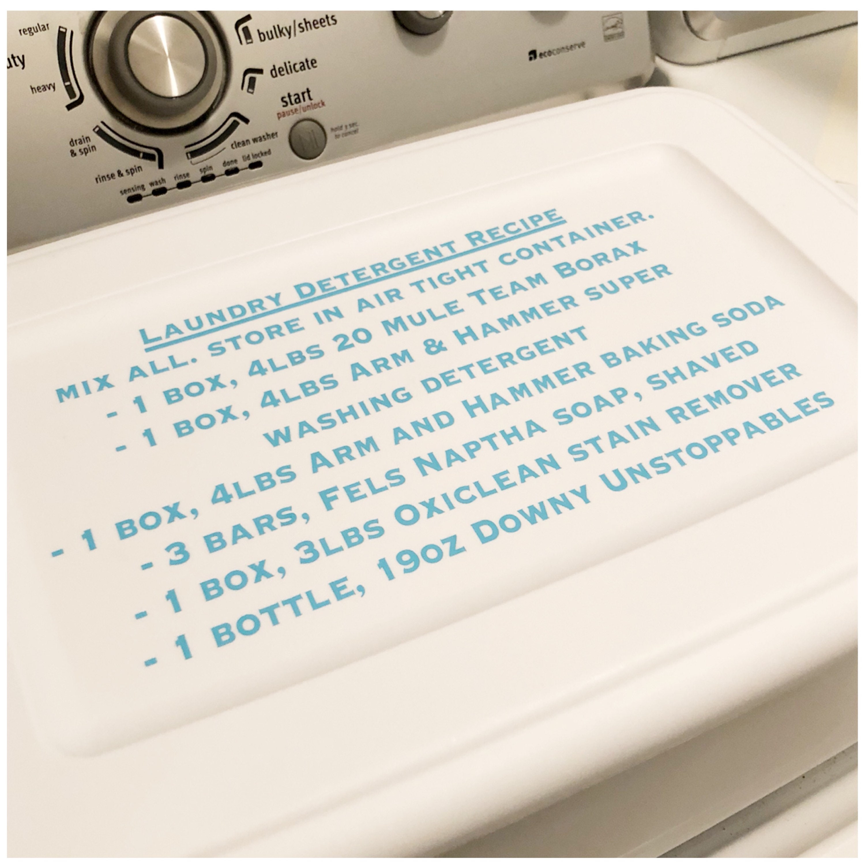 Laundry Decal Natural Laundry Detergent Decal DIY Laundry Etsy