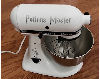 Potions Master Decal - Cauldron Decal - Stand Mixer Decal - Personalized Kitchen Aid Decal - Custom Small Appliance Sticker