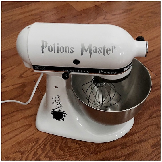 Potions Master Decal Cauldron Stand Mixer Personalized Kitchen Aid Custom Small Appliance Sticker