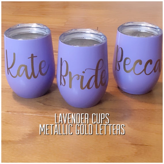 lavender name tumbler lilac