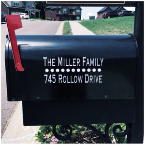 Street Address Vinyl Decal - Custom Family Name Mailbox Decal - Personalized Mailbox Decal - Customized Last Name Vinyl - Mailbox Upgrade