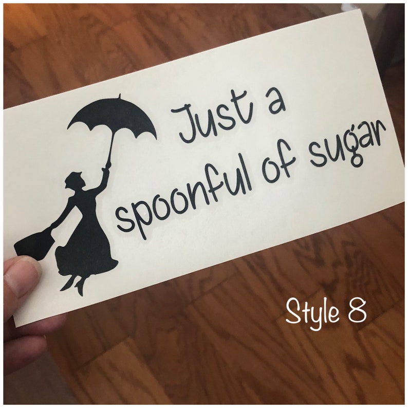 Mary Poppins Decal Just a Spoonful of Sugar Vinyl Stand Etsy
