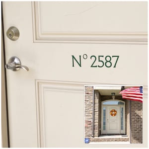 Personalized House Number Decal - Custom Front Door Number Sticker - Front Door Address Sign - House Number Sign - Adhesive Removable Vinyl