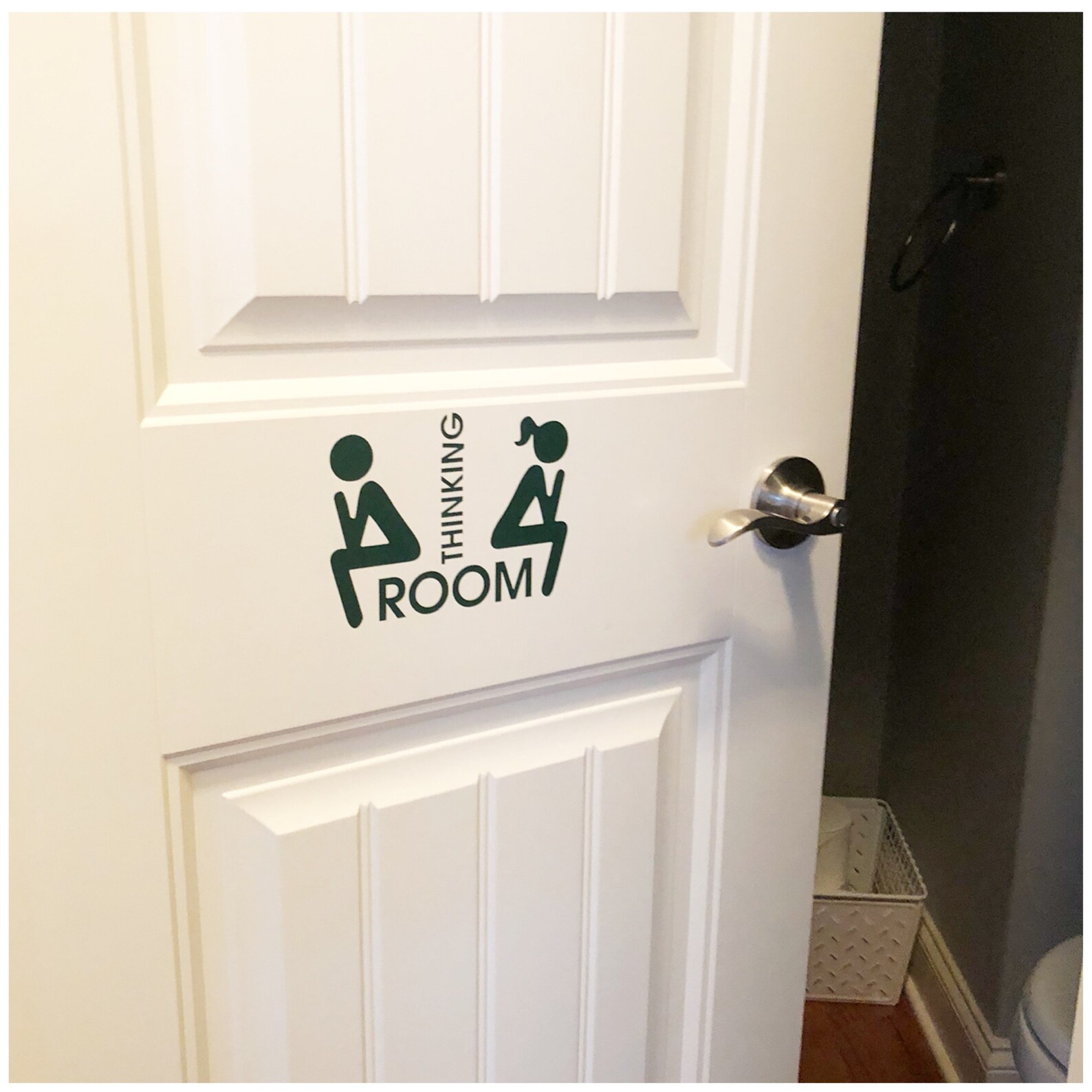 Funny Bathroom Door Sign Men's Bathroom Decal Women Etsy