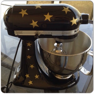 KitchenAid Star Decal - Vinyl Decal with Stars for Kitchen Mixer - Custom KitchenAid Vinyl - KitchenAid Mixer Decal with Golden Stards