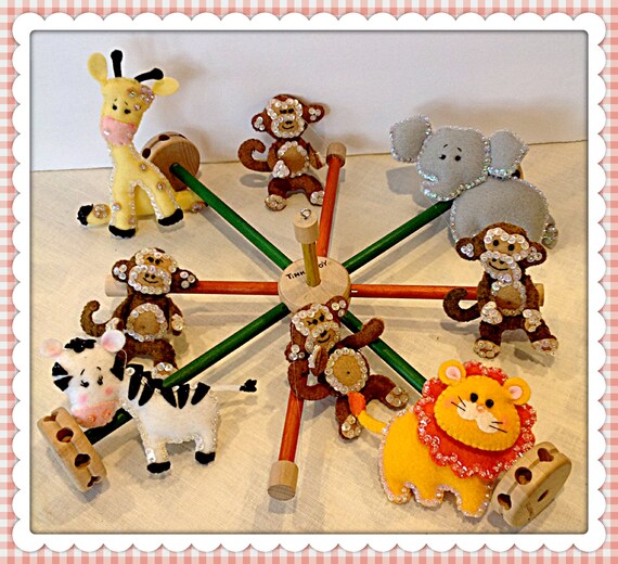 Jungle Animal Mobile Jungle Crib Mobile Jungle Nursery Baby Etsy