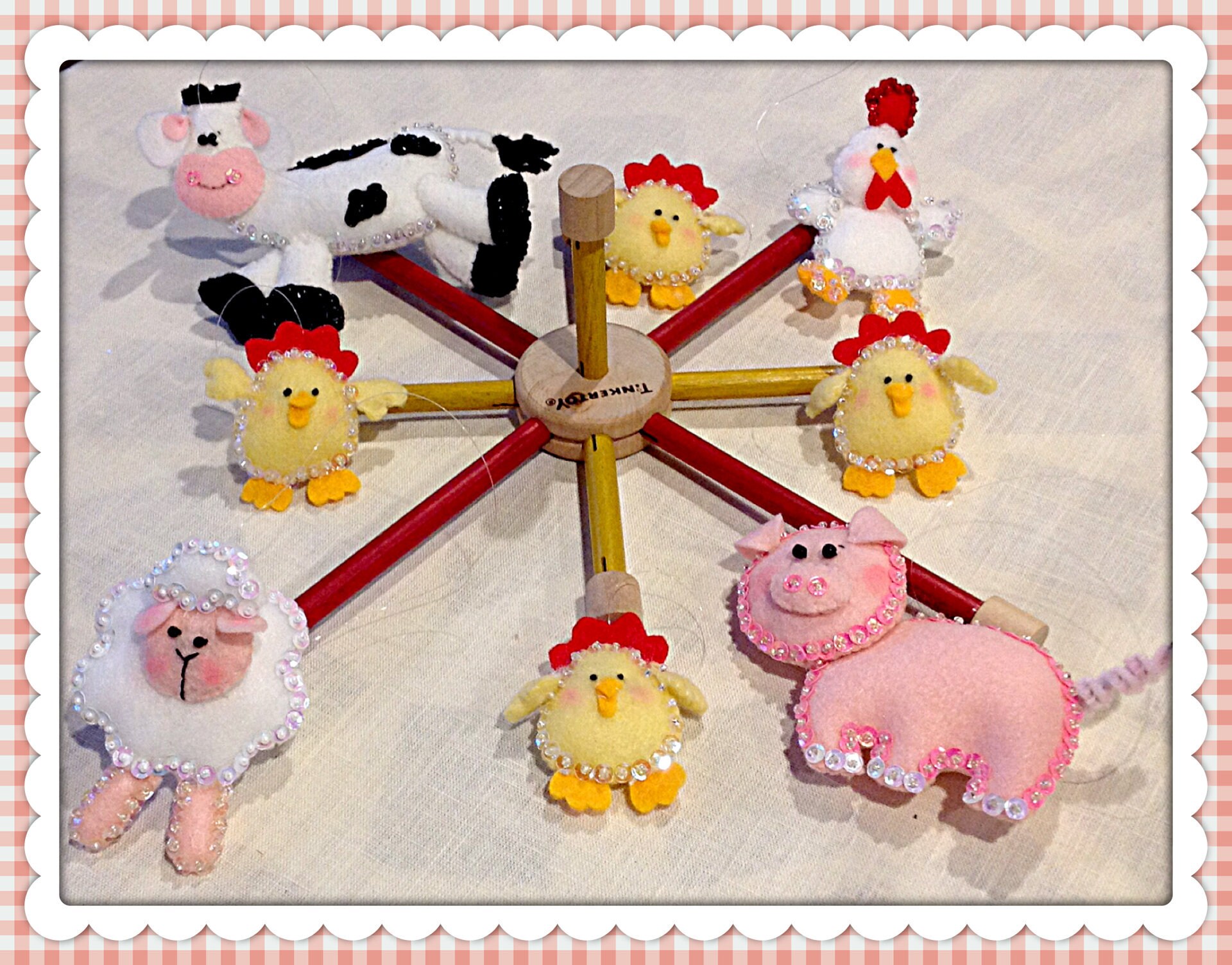 baby mobile farm crib mobile barnyard animals baby shower gift