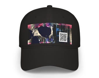 Khoax Abstract Skull Graphic Cap | QR Code, Grunge Streetwear