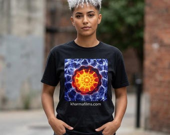 Cymatics on Black Unisex Garment-Dyed T-shirt