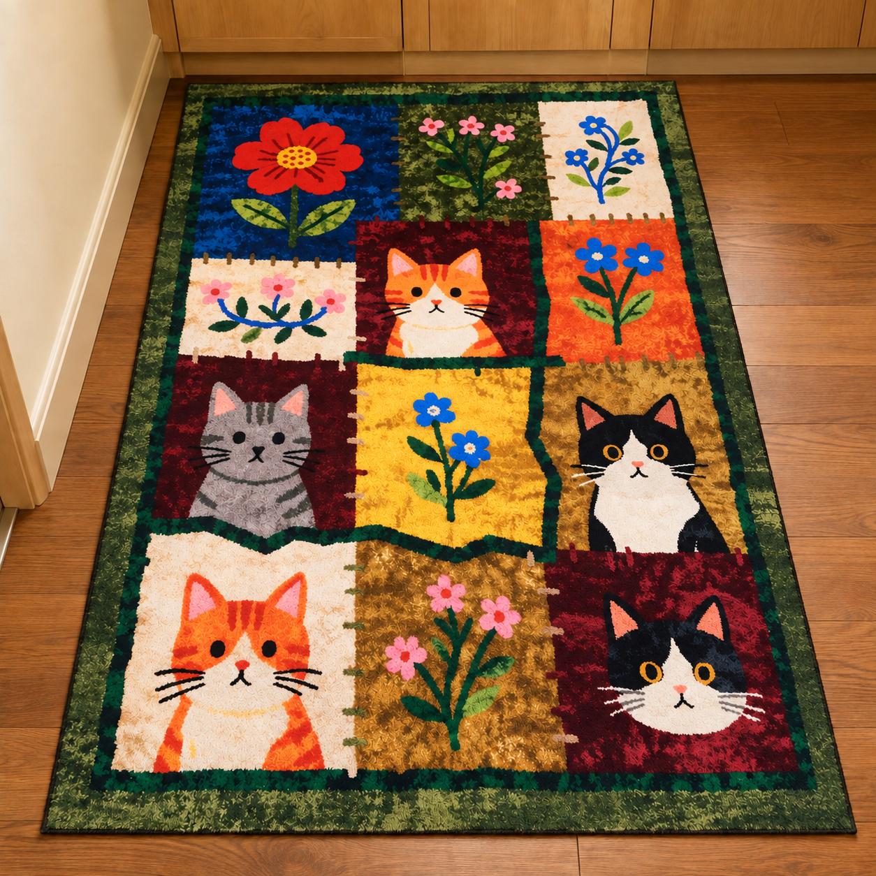 Vintage Cat Rug - Etsy