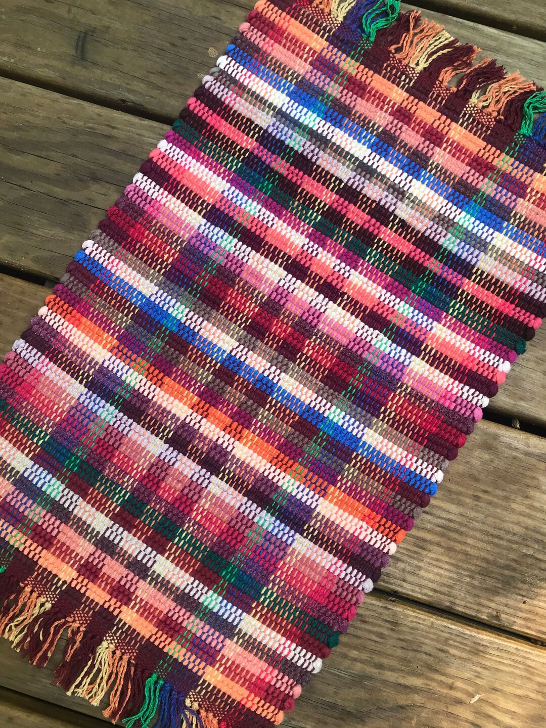 Placemat Set Rich Fiesta Colors Handwoven Machine Washable Etsy