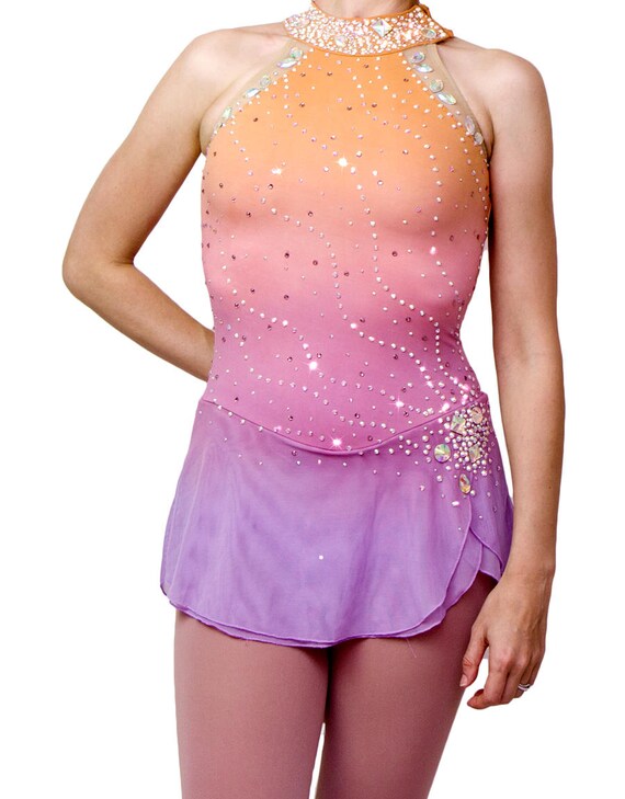 Figure Skating Dress Hand Ombre Dyed in any colors for Etsy