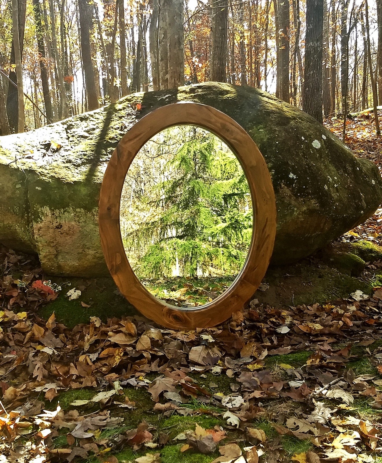 Oval Mirror Alder Large Wall