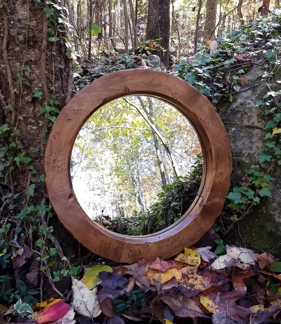 Round Mirror Ready To Ship Wall Rustic Circle Vanity