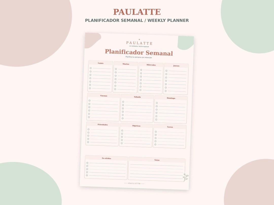 Printable Weekly Planner | Undated Weekly Planner | A4 + US Letter ...