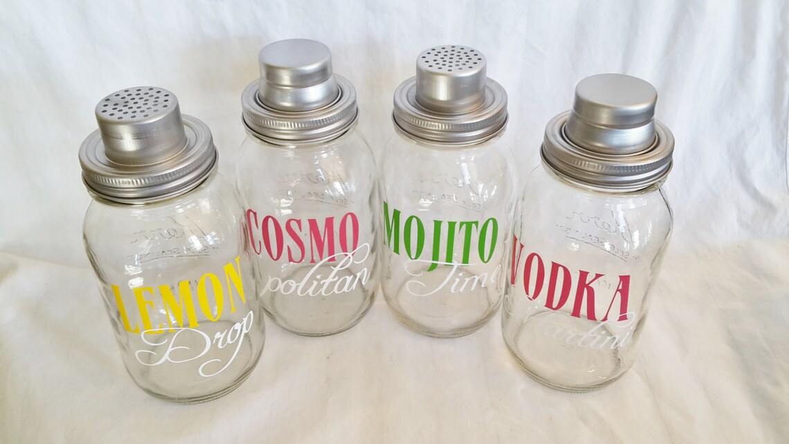 CUSTOM Mason Jar MARTINI Cocktail SHAKER Cosmopolitan Mojito Etsy