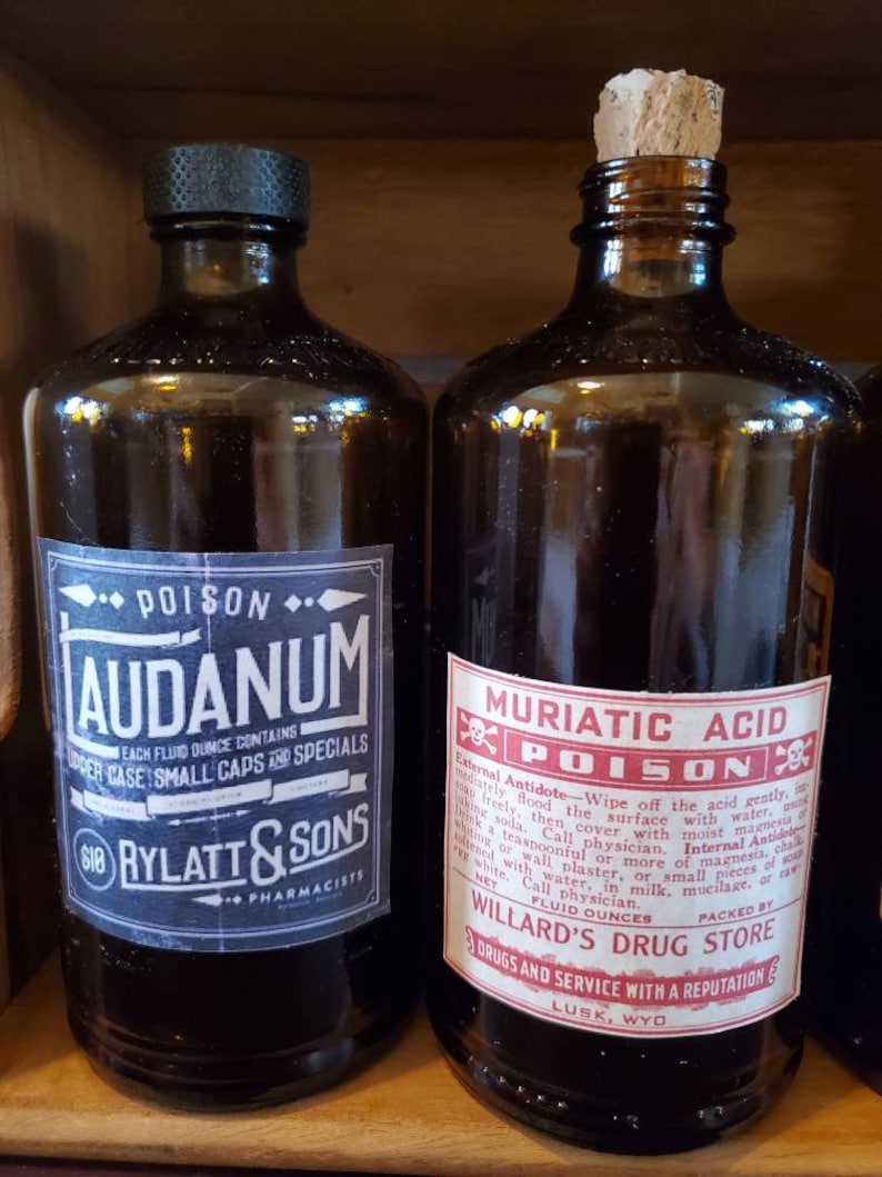 PICK your POISON MEDICINE Brown Bottle Apothecary Potion Brown Etsy