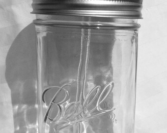 ECO-FRIENDLY Earth Day Mason Jar Drink Glass Straw Portable 24 oz Mason Ball Jar Glass Drink Juicing Drink Reusable Smoothie Made in the USA