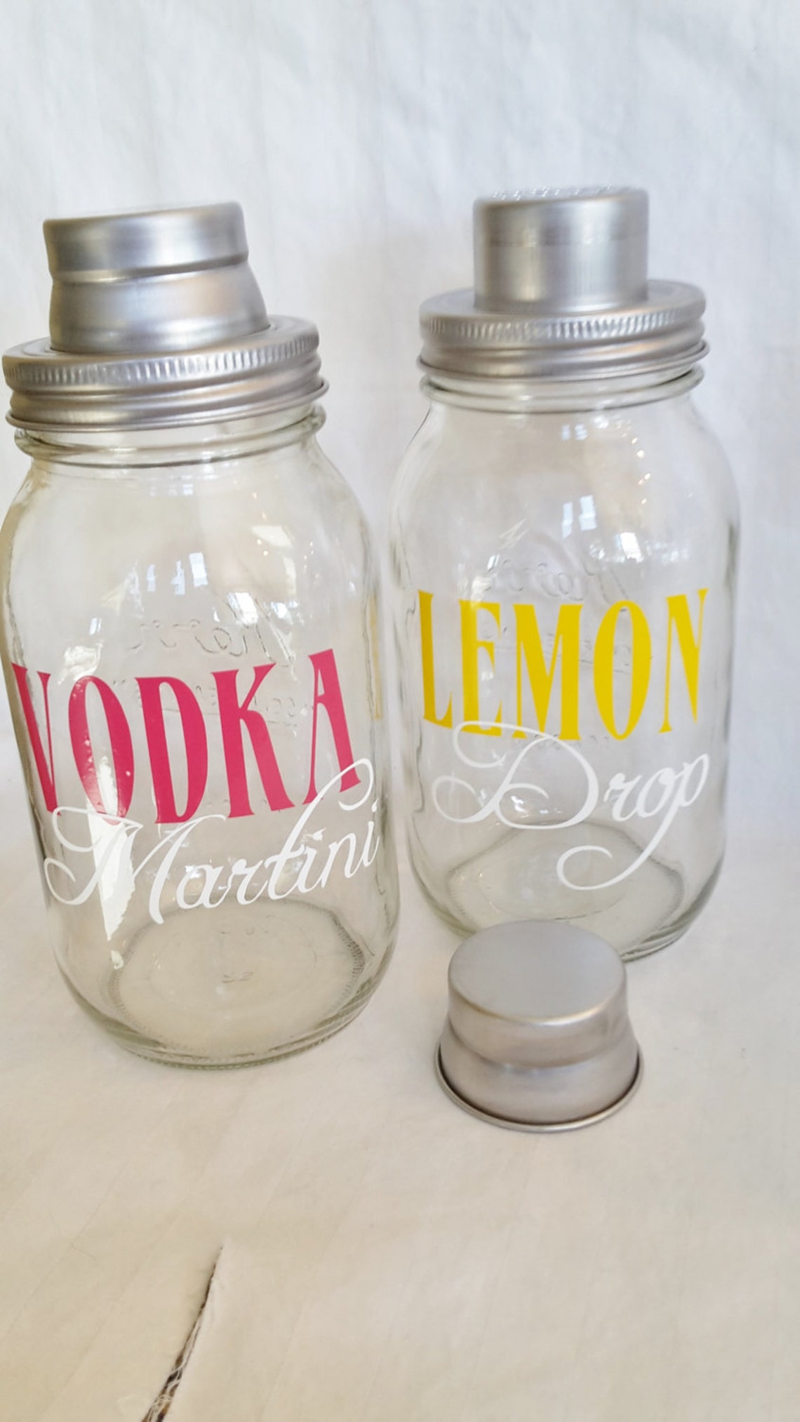 CUSTOM Mason Jar MARTINI Cocktail SHAKER Cosmopolitan Mojito Etsy