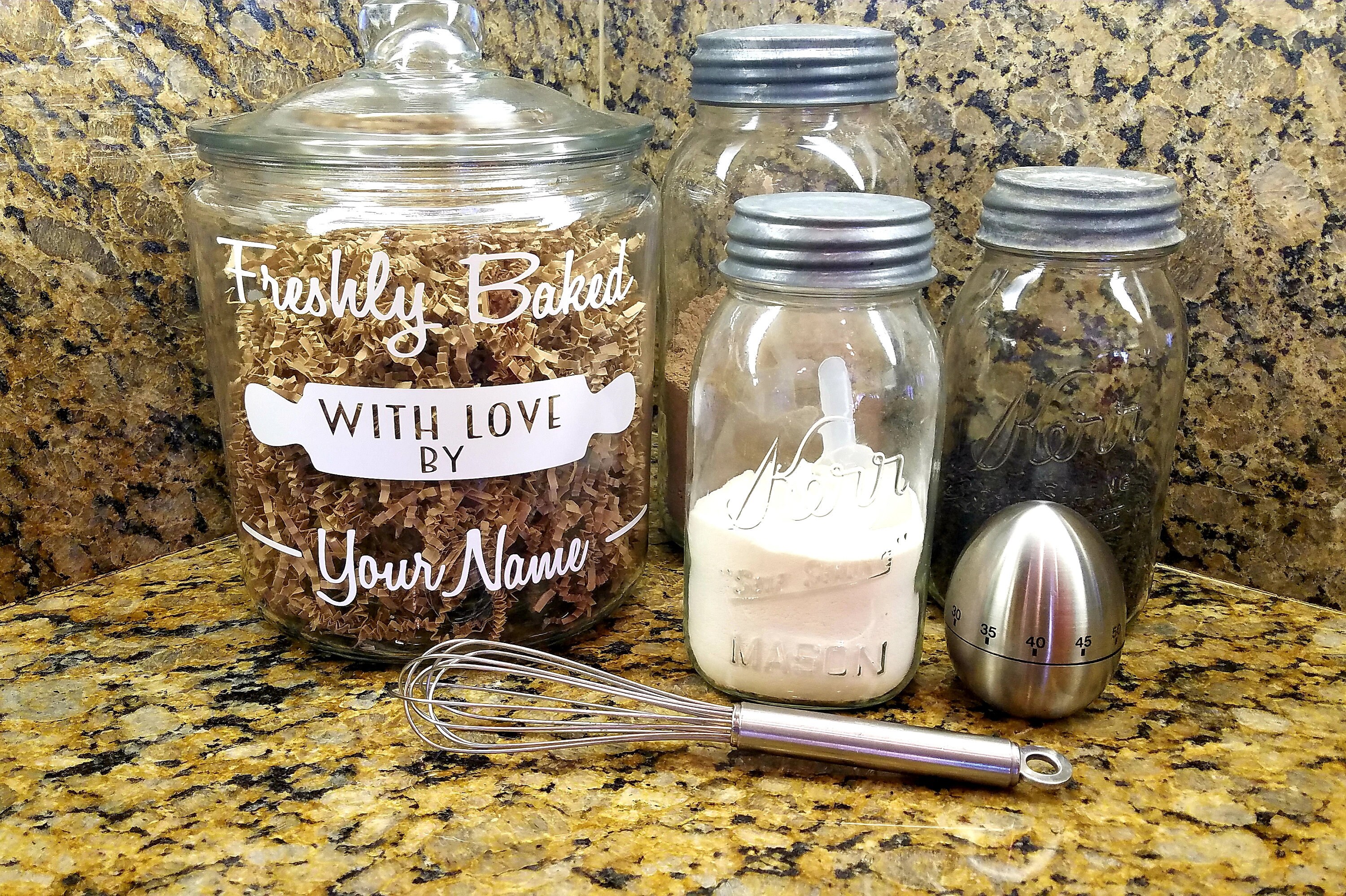 DIY Freshly Baked COOKIE Jar Glass 1 gal Candy Jar Glass Etsy
