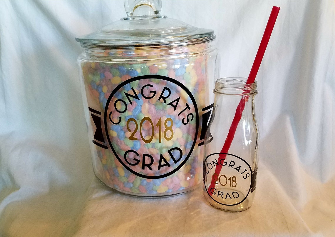 DIY 2021 GRADUATE Cookie Jar GRADUATION Candy Jar Bar Custom Etsy