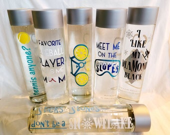 DIY Mother's Day VOSS Drink Bottle Hipster Mom Groovy Mom Country Mom 50th  birthday Gift Pineapple Flower Midcentury Moms Gift Reusable 28oz