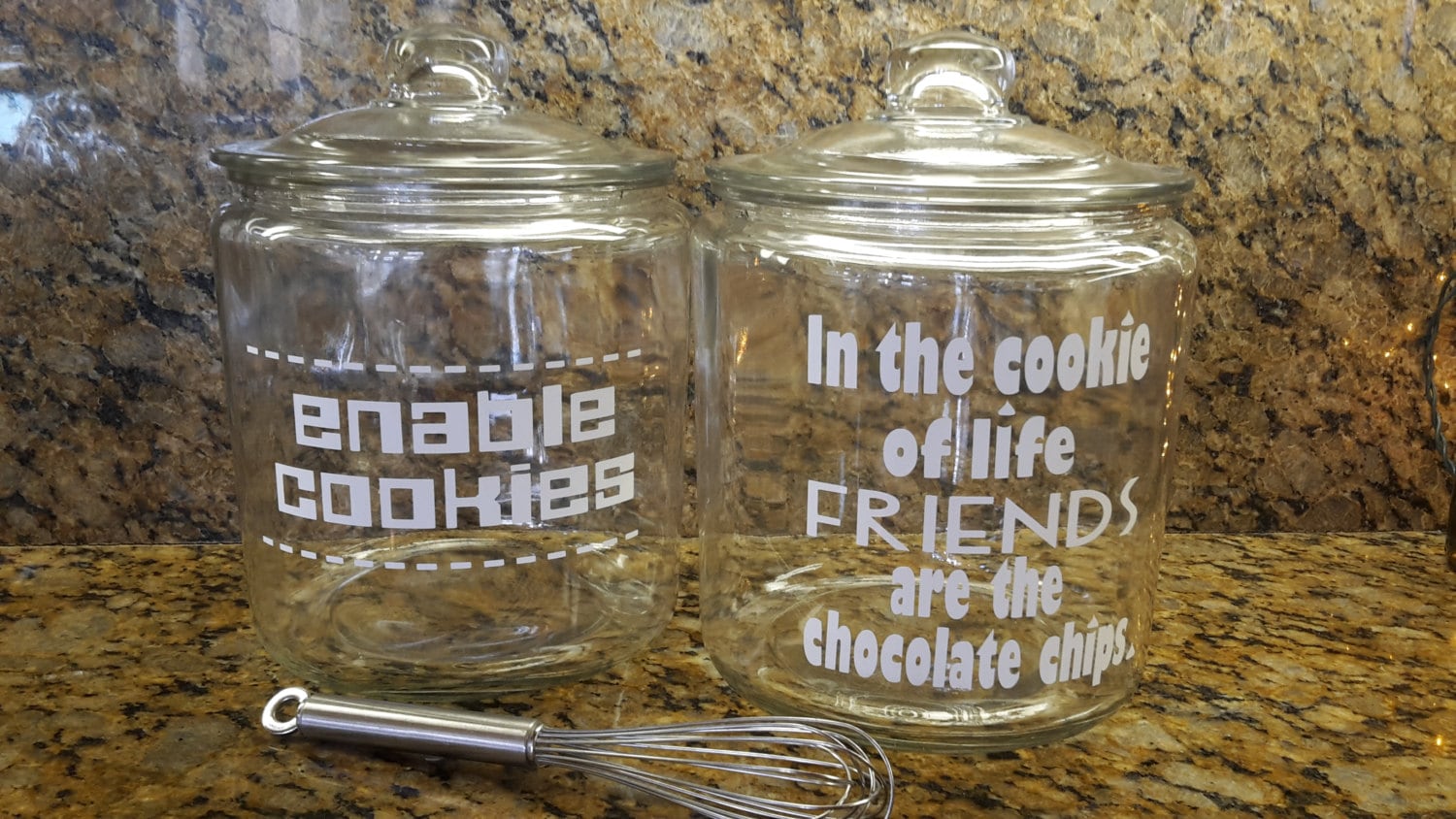 1 Gallon Custom Cookie Jar Personalized Cookie Jar Glass Etsy