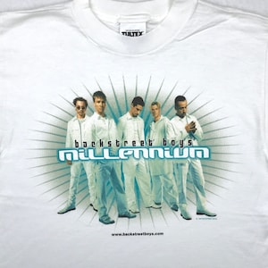 vintage 1999 BACKSTREET BOYS Millennium Concert T-Shirt *XS* rock pop boy band 90s hip hop