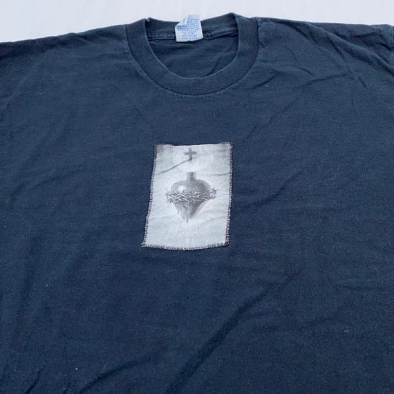 Vintage 90s Archaic Smile Art Long Sleeve T-shirt M/L Punk Jesus