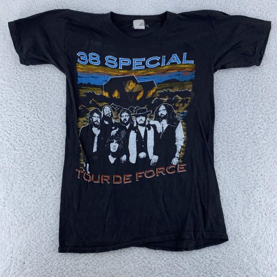 Vintage 38 Special Shirt XXS Black Tour De Force Band Concert Rock