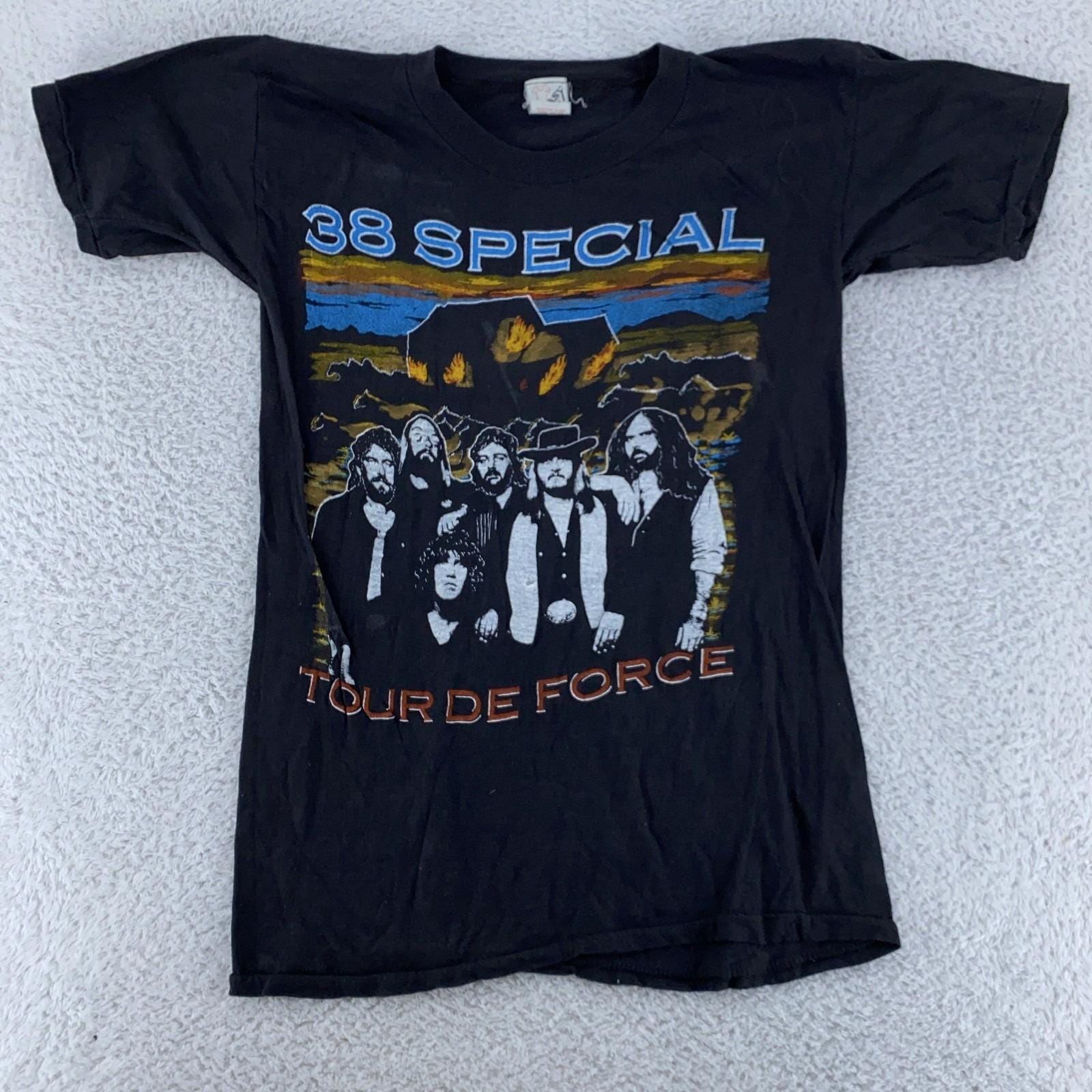 Vintage 38 Special Shirt XXS Black Tour De Force Band Concert Rock