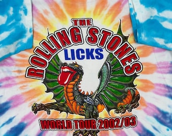 2002/2003 the Rolling Stones Licks World Tour Tie Dye Dragon
