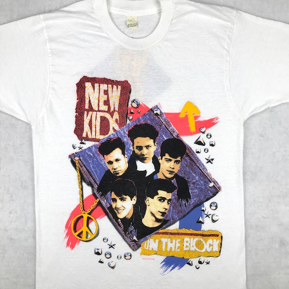 Kleding Meisjeskleding Tops & T-shirts T-shirts T-shirts met print New Kids on the Block 1990 Tour Shirt Vintage T-shirt 