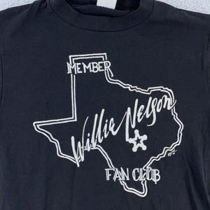 Vintage Willie Nelson Fan Club Shirt XXS Texas Country Band 80s Concert