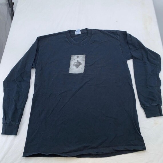 Vintage 90s Archaic Smile Art Long Sleeve T-shirt M/L Punk Jesus