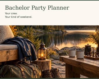 Bachelor Party Planner App, Group Payments, Weekend Itinerary, Rooms and Packing List, Digital Download
