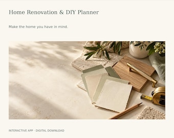 App voor het plannen van huisrenovaties, doe-het-zelfprojecten, offertevergelijking, materiaal- en budgetbeheer, digitale download