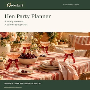 Hen Party Planner App, Group Payments, Weekend Itinerary, Rooms and Packing List, Digital Download image 1