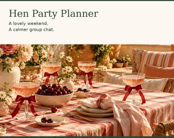Hen Party Planner App, Group Payments, Weekend Itinerary, Rooms and Packing List, Digital Download