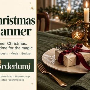 Christmas Planner App, Gift Budget and Tracker, Shared Guest List, Cards, Dinner Seating and Printable Place Cards, Digital Download Bild 7