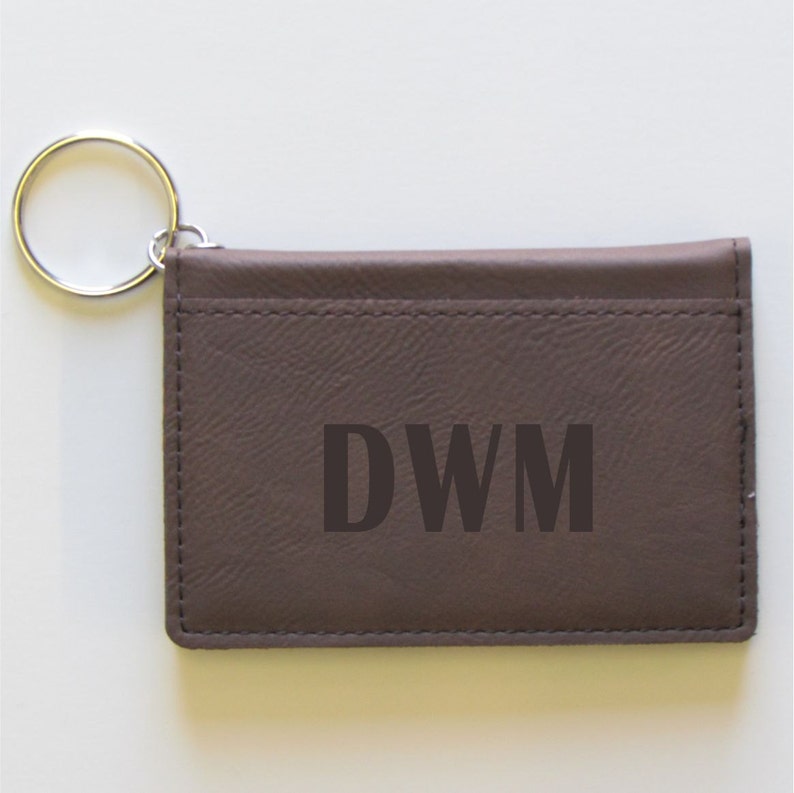 Monogrammed Keychain ID Holder College ID Holder Keychain Etsy