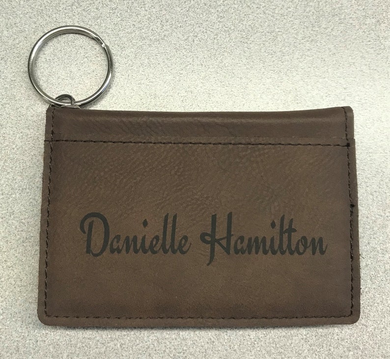 Monogrammed Keychain ID Holder College ID Holder Keychain Etsy