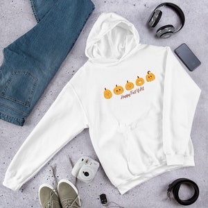 Happy Fall Y&#39;all Cute Pumpkin Unisex Hoodie Funny Shirt for Autumn Adult Sweatshirt